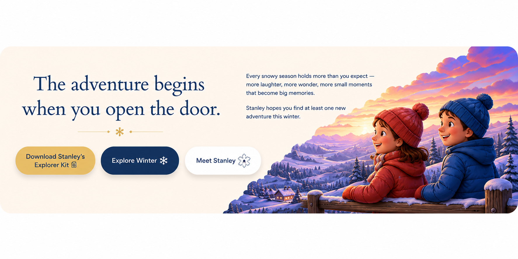 The adventure begins when you open the door